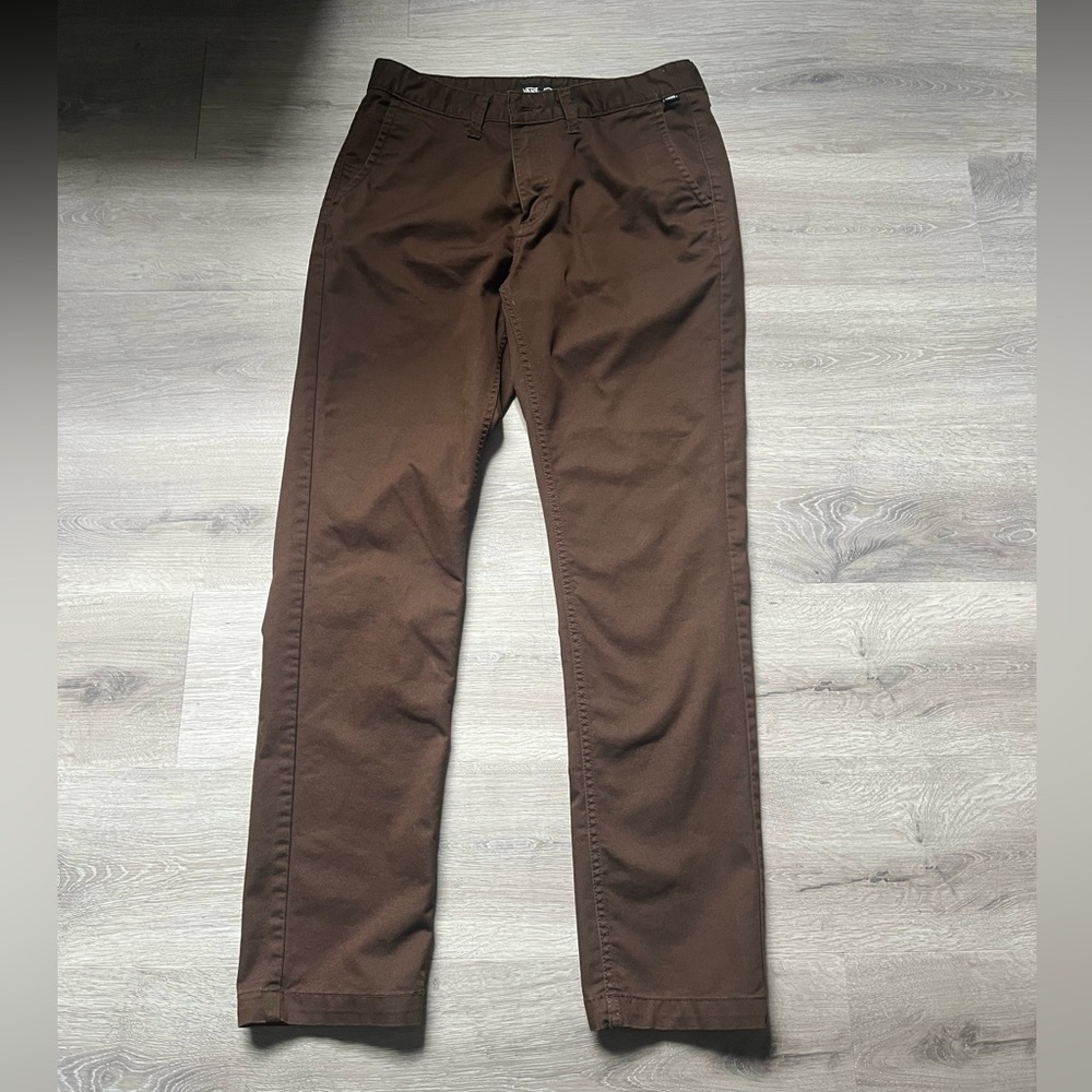 Men’s Vans Chino Slim Fit Brown Pants Size 32.